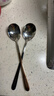 onlycook304不锈钢勺子 不掉色汤勺西瓜勺饭勺长柄甜品勺搅拌勺-主图3只 实拍图