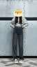 翊尚美牛仔裤女2026春秋新款复古高腰显瘦阔腿裤子小个子宽松休闲直筒裤 实拍图