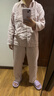MUJI[自营限定款]女士无侧缝 双层纱织睡衣  软棉棉内衣 粉色格纹 XL 实拍图