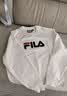 FILA FUSION斐乐潮牌情侣款男女套头卫衣秋季宽松双侧拉链长袖T恤衫 正黑色-BK S 实拍图