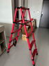 比力梯子家用伸缩梯加厚铝合金多功能折叠人字梯升降扶梯工程楼梯 【可坐款】5步红【全铝合金】 实拍图