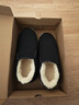 3514保暖羊毛布鞋老人鞋套脚款男士爸爸鞋冬季加厚棉鞋 黑色 38 实拍图