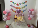 多美忆气球生日场景布置派对装饰大气球儿童男女孩背景墙布置缤纷粉12个 实拍图