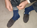 莫代尔5双100%纯棉袜子男士秋冬季防臭抗菌中筒袜全棉吸汗透气商务四季 【商务男袜 100%纯棉】混色装 5双 均码 【39-44码】 实拍图