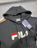 FILA 斐乐官方情侣款套头卫衣25秋冬季新款休闲宽松长袖加绒保暖上衣 【常规款】中世纪蓝-DB M 170/92A/M 实拍图