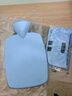 HUGO FROSCH 德国原装进口热水袋加厚斜格纹防爆注水热水袋无异味充水暖水袋 斜格纹1.8L(湖水蓝热水袋+蓝色外套) 实拍图