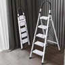 杜邦（DU PONT）梯子家用折叠铝合金梯加厚人字梯登高梯爬步安全梯扶梯楼银色5步 实拍图