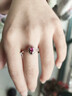 欧采妮红宝石戒指天然无烧鸽血红女18k金镶嵌真钻宝石彩宝珠宝戒指礼物 17号 晒单实拍图