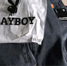 花花公子（PLAYBOY）牛仔裤男潮流秋冬季休闲裤子男士宽松商务直筒百搭长裤 蓝灰 34 实拍图