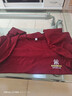 美罗邦（Meloban）长袖t恤男士纯棉春秋季宽松卫衣秋衣纯色打底衫男上衣服男装秋装 酒红色【1件装】100%纯棉 3XL【建议160-170斤】 实拍图
