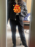 每时女装仿毛呢休闲裤女秋冬新款哈伦裤烟管裤西装女裤子女2889黑28 实拍图