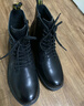 百丽（Belle）潮搭马丁靴男冬季商场同款真皮英伦风休闲靴加绒92267DD0 黑绒里(8孔) 43 (265mm) 实拍图
