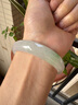缅甸翡翠手镯冰种阳绿手镯浅绿飘花正品玉镯旺夫高档玉石玉手镯子 56圈口 实拍图