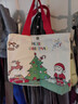 圣诞节帆布袋礼品袋平安夜苹果糖果手拎礼物袋圣诞伴手礼手提袋 圣诞包【款式2】1个装 实拍图