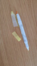 uni三菱 双头荧光记号笔 学生作业手账绘画标记笔彩色笔 细0.4mm粗4mm PUS-103T 1支/袋 浅黄色 实拍图