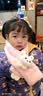 离梢儿童围巾秋冬款女童男童韩版小兔子毛绒围脖男女宝宝保暖围巾加厚 粉色 实拍图
