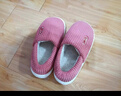 回力纯色全包棉鞋情侣室内外防滑保暖棉拖鞋HLX0233粉色38-39码 实拍图