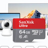 闪迪（SanDisk）64GB TF（MicroSD）内存卡 A1 U1 C10 至尊高速移动版存储卡 读速140MB/s 手机平板游戏机内存卡 实拍图