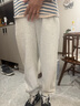 唐狮（TonLion）2024女束脚显瘦休闲侧拼卫裤WP 加绒款/冷麻灰 L  实拍图