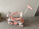 贝趣儿童三轮车1-3岁脚踏车宝宝遛娃神器婴儿推车溜溜车三合一手推车 【护栏转向推杆+遮阳棚+蓝牙】 粉 推骑两用0-6岁溜娃小孩自行车 实拍图