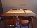 源氏木语 实木餐桌现代简约家用饭桌北欧小户型餐厅桌子橡木 橡胶木原木色餐桌1.3米+圆弧餐椅*4 实拍图