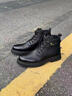 七匹狼高档男鞋冬季加绒马丁靴男款保暖真牛皮防滑鞋加厚百搭男士休闲鞋 黑色 （四季款） 42 (260mm) 【皮鞋码 宽松版型】 实拍图