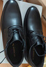 红蜻蜓夏季商务正装系带皮鞋男士镂空皮凉鞋打孔透气 WTA73761L黑色43 实拍图