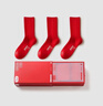 蕉内红色计划311S男士棉袜子长筒抗菌防臭透气本命马年礼盒秋冬季3双 实拍图