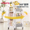 曼龙游戏围栏儿童书架家用旋转一体落地置物架宝宝绘本架围栏 实拍图