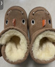 B.Duck小黄鸭童鞋儿童雪地靴冬季男女童长毛绒舒适大棉靴子6874棕色30 实拍图