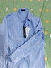 杉杉【DP免烫】长袖衬衫男士蓝色秋季商务休闲纯棉衬衣 蓝色小格 40  实拍图