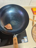 臻三环章丘铁锅炒锅手工锻打铁锅无涂层不易粘锅炒菜锅厨房好物一环轻音 古法原色（适合4-5人） 34cm 实拍图
