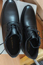 红蜻蜓正装皮鞋25秋冬男鞋牛皮德比鞋商务厚底通勤皮鞋WTA45155黑色40 实拍图