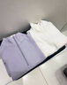 优衣库女装HEATTECH弹力摇粒绒半拉链套头衫/打底衫479693 71 浅蓝紫色 S /155/80A 实拍图