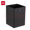 得力(deli)简约金属方形笔筒 时尚办公桌面收纳盒 黑色8931 实拍图