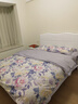 富安娜床上四件套 100%全棉数码印花床单套件 单双人被套 203*229cm紫家居馆 实拍图