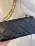 CHARLES&KEITH质感菱格链条小方钱包女包包女包生日礼物新年礼物CK6-10680924 Black黑色 XS 实拍图
