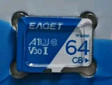 忆捷（EAGET）64GB TF（MicroSD）存储卡  U3 V30 行车记录仪&安防监控专用内存卡 高速耐用 读速100MB/s 实拍图
