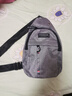 男士胸包户外运动小挎包休闲时尚牛津布单肩斜挎包男包胸前小背包 灰色BJ506-1 实拍图