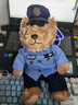 蜀黍家交警小熊公仔警察小熊正品铁骑警官熊反光条骑行服玩偶 威威（坐姿蓝衬25CM 礼品袋） 定制款（客服备注） 实拍图