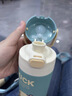 膳魔师（THERMOS）保温杯儿童直饮水杯小学生开学必备小黄鸭水壶带杯套500ml淡绿 实拍图