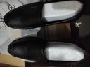 宜驰（EGCHI）新款商务休闲鞋男皮鞋大码套脚头层牛皮中年鞋子 36274 黑色 45 实拍图