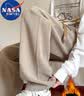 NASA MARVEL休闲裤男秋冬季直筒阔腿宽松加绒加厚灯芯绒裤子 卡其加绒 2XL 实拍图