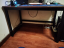馨美凯电脑桌台式家用简易书桌办公桌简约现代工作台租房卧室学习写字桌 【单桌1.6cm厚桌面】黑架+深胡桃 长120cm*宽70cm*高74cm 实拍图