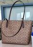 蔻驰（COACH）【品牌直供】女士大号单肩手提托特包棕黄拼棕色CBT20新年礼物 实拍图