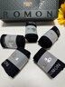 罗蒙（ROMON）袜子男士【100%纯棉10A抗菌】防臭袜秋冬季中筒商务黑色5双男袜 实拍图