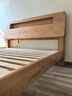 源氏木语全实木床北欧风小户型卧室家具橡木床现代简约主卧1.5m1.8m双人床 原木色低铺夜光床斜靠版【橡木】 1350mm*2000mm  框架结构 实拍图
