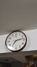 康巴丝（Compas）挂钟 创意简约钟表客厅石英钟表挂墙时钟 c2855 咖木色 26cm直径 实拍图