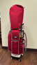 PGM高尔夫球包 男女 航空托运包 四轮球包袋 专利伸缩包 QB061-条纹-枣红+防雨罩【出口尾单】 实拍图