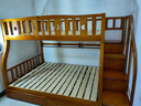 琛悦居【一天速发】胡桃木上下层全实木儿童上下床铺高低双层子母床 梯柜款 上铺宽1.3米下铺宽1.5米 实拍图